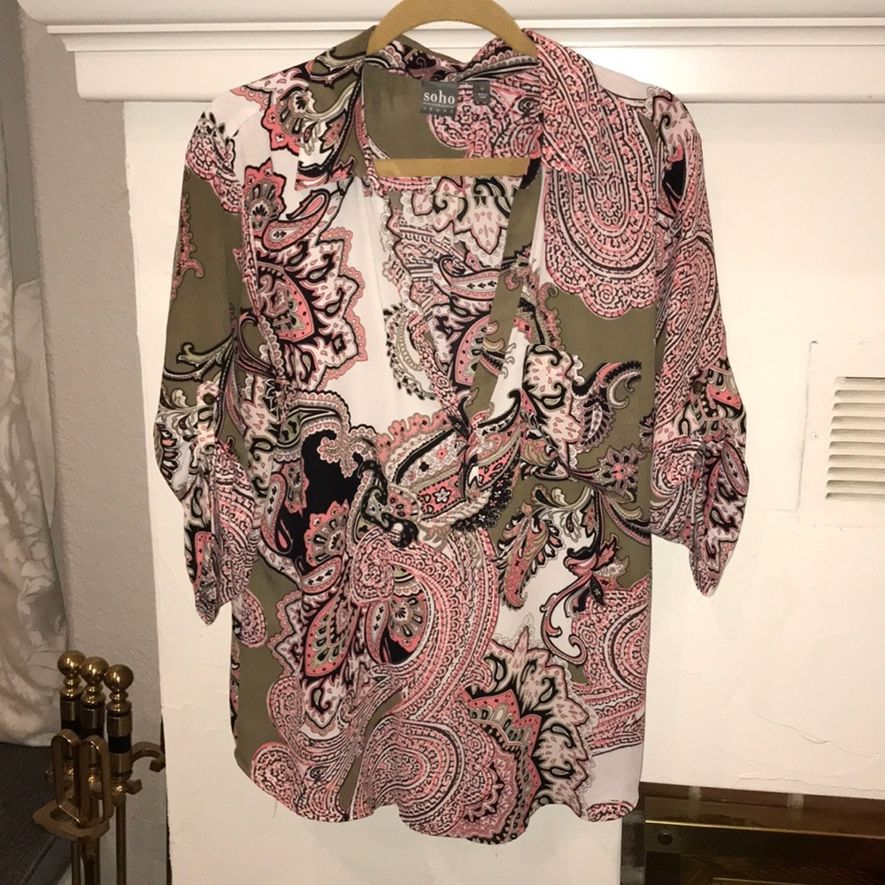 New York and Co Jeans soho 3/4 sleeve blouse